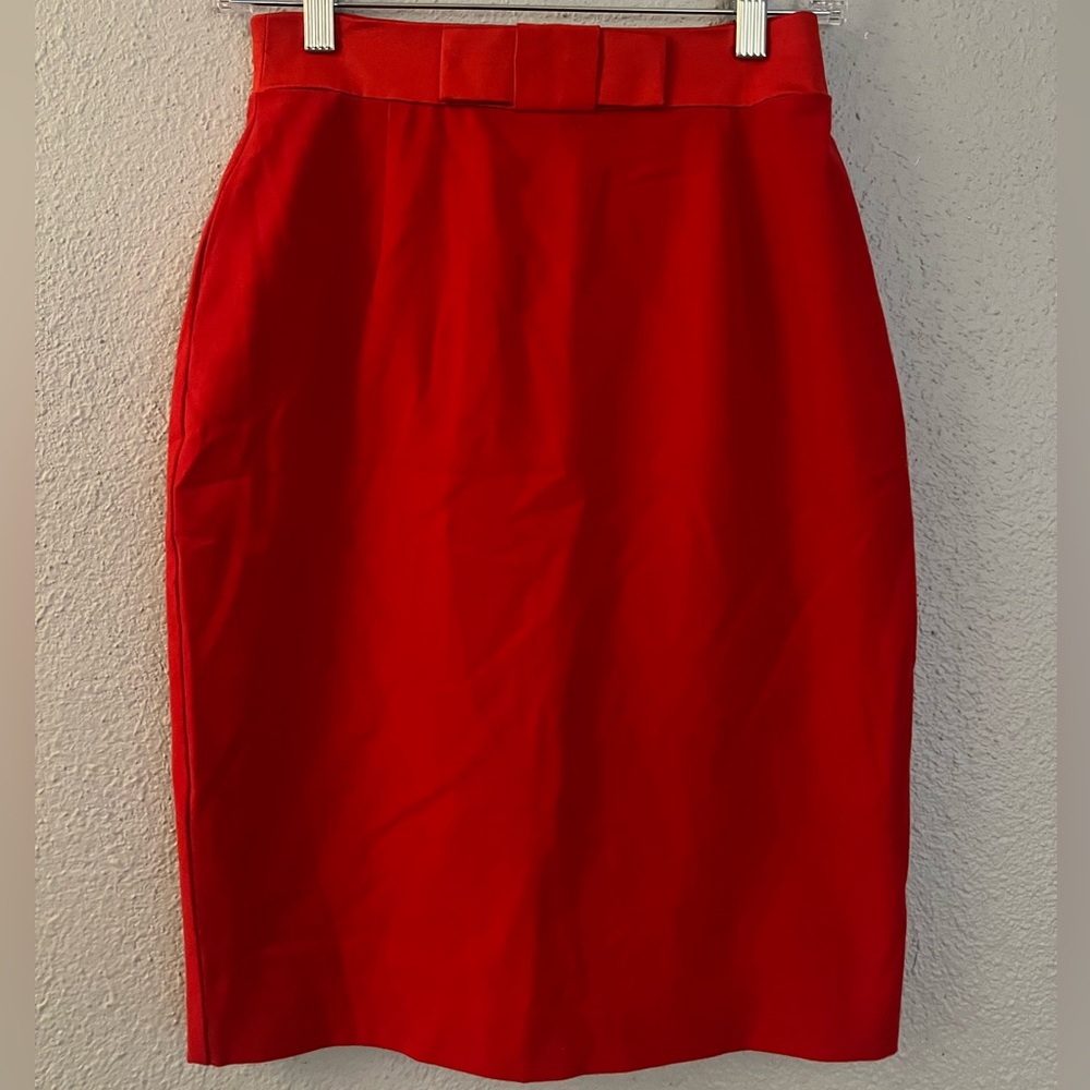 Red Bow Pencil Skirt